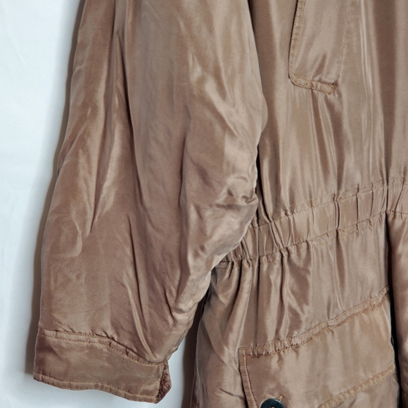 BB Dakota Moda SILK Jacket Lined Retro Hooded Anorak Utility Coat Size XL - Picture 8 of 14